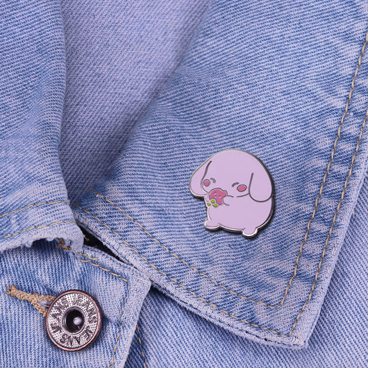 Broche Fresa Adorable para Perro, Insignia de Metal Esmaltado
