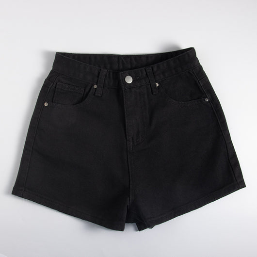 Shorts Denim Cintura Alta Mujer Corte Delgado - Image 9