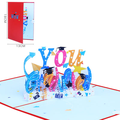 Tarjeta de Felicitación Emergente con Impresión a Color para Graduación - Image 7
