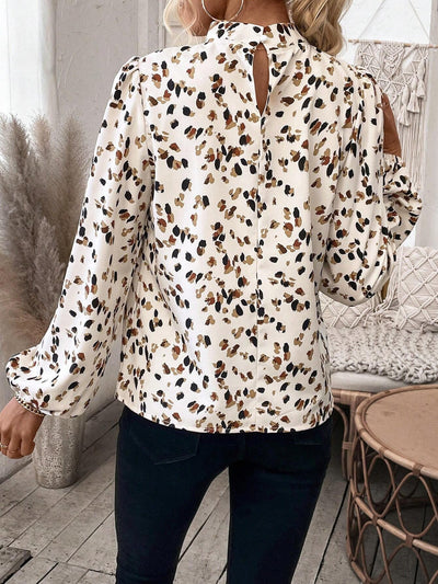 Blusa Estampada Cuello Mao Manga Larga Coordinable para Mujer - Image 12