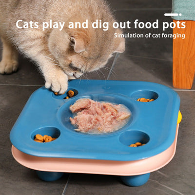 Comedero Interactivo para Gatos con Juego de Pistas