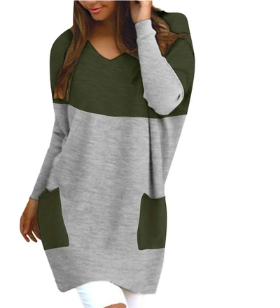 Blusa Suelta de Cuello en V y Manga Larga para Mujer - Image 4