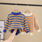 Suéter Infantil Cuello Redondo Rayas Arcoíris