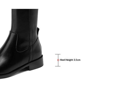 Botas Altas para Mujer con Tacón Medio y Punta Redonda - Image 11