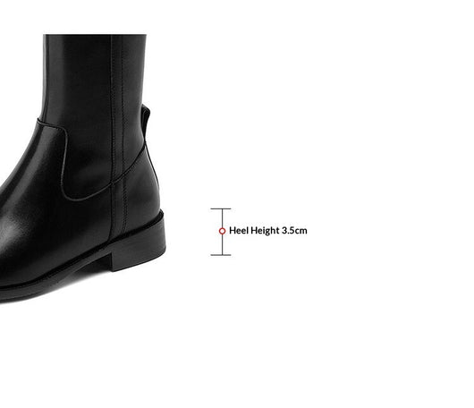 Botas Altas para Mujer con Tacón Medio y Punta Redonda - Image 11