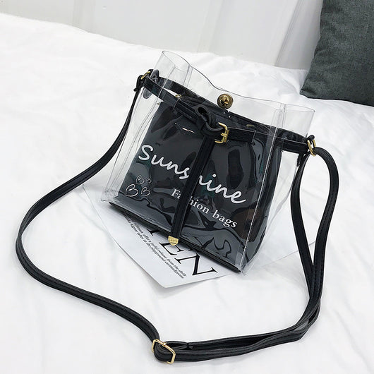 Bolsa Transparente con Estampado de Letras y Diseño Materno - Image 6