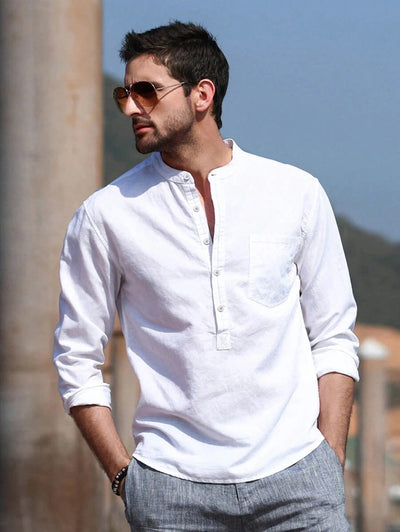 Camisa Casual de Manga Larga Transpirable para Hombre - Image 19