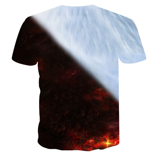 Playera Pareja Lobos 3D - Blanco y Negro Manga Corta - Image 4