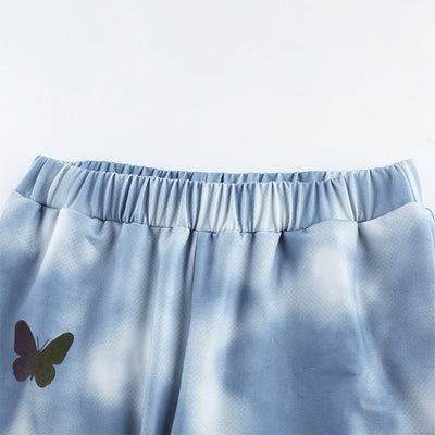 Leggings casuales tie-dye con estampado de mariposas - Image 21