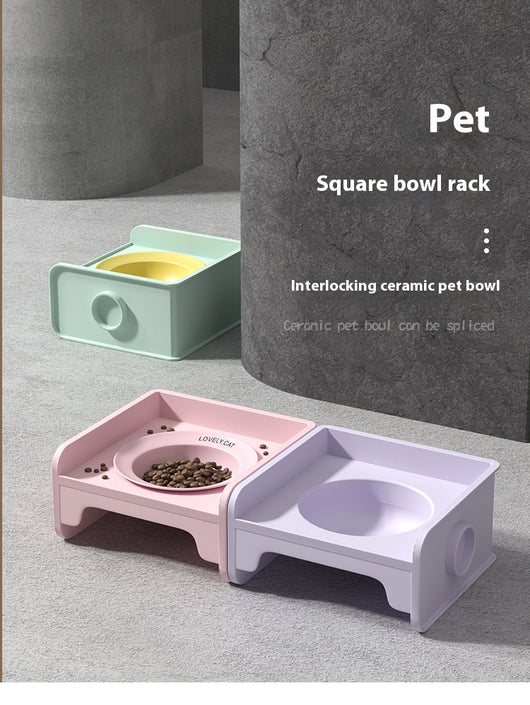 Comedero Elevado de Cerámica para Gatos con Marco Ajustable - Image 20