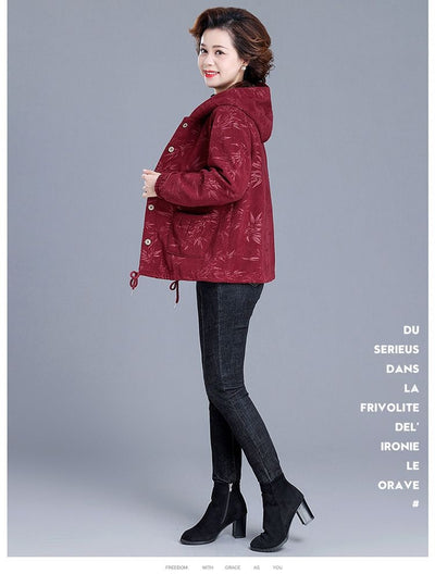 Abrigo Acolchado con Capucha para Mujer Madura - Chaqueta Térmica Forrada en Fleece - Image 16