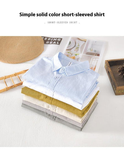 Camisa Casual de Algodón y Lino para Hombre - Image 18