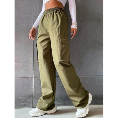 Pantalón de Trabajo Talle Alto con Bolsillos - Corte Clásico Mujer - Image 4