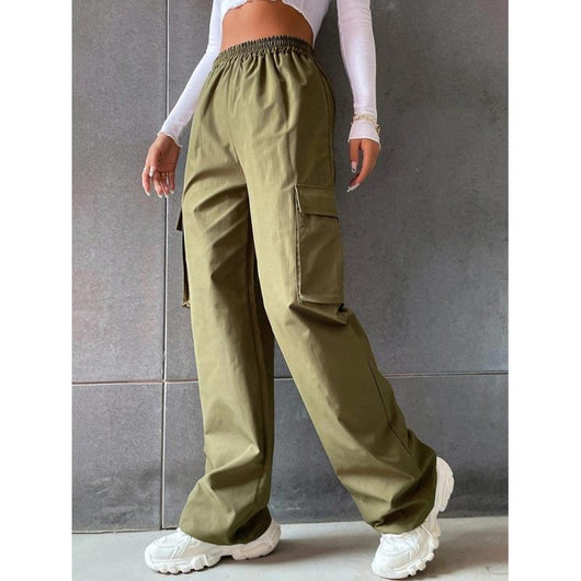 Pantalón de Trabajo Talle Alto con Bolsillos - Corte Clásico Mujer - Image 4