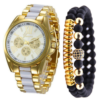 Reloj de Cuarzo con Tres Esferas y Pulsera de Acero Inoxidable - Image 10