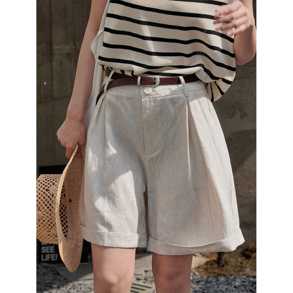 Pantalones Cortos Anchos y Sueltos con Efecto Reductor para Mujer