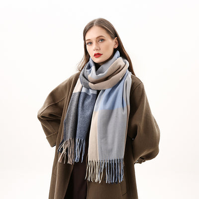 Bufanda Chal Cuadros para Invierno Mujer - Image 9