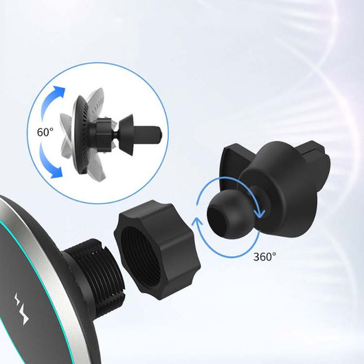 Cargador Magnético Inalámbrico 15W para Auto - Soporte Ventilación Carga Rápida - Image 8
