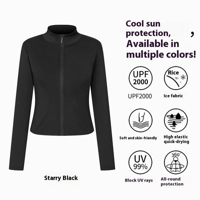 Chaqueta Deportiva para Yoga Mujer Manga Larga Protección Solar Ropa Outdoor - Image 6