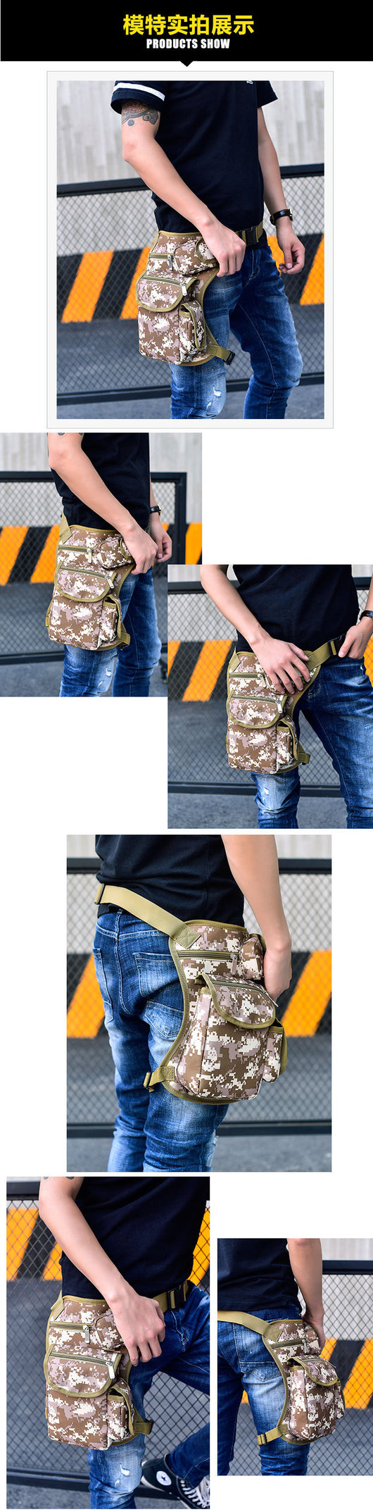 Bolsa Táctica Multiusos para Pierna con Correa Externa - Image 14