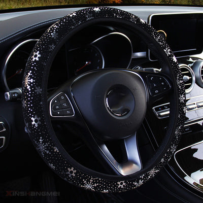 Volante de Auto Dorado con Diseño de Copo de Nieve - Image 8