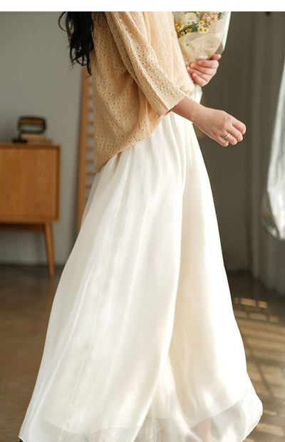 Pantalones Anchos de Cintura Alta en Malla y Gasa - Comodidad Elegante - Image 18