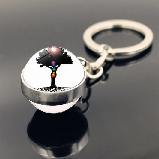 Llavero Colgante de Cristal Doble Cara con Símbolo de Yoga - Image 22