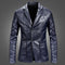 Blazer de Cuero Slim Fit Primavera para Hombre