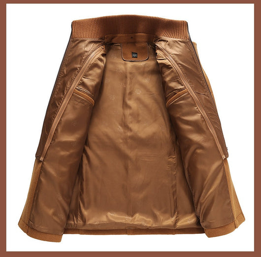 Abrigo de Lana para Hombre Cuello Doble con Cierre Vertical - Image 16