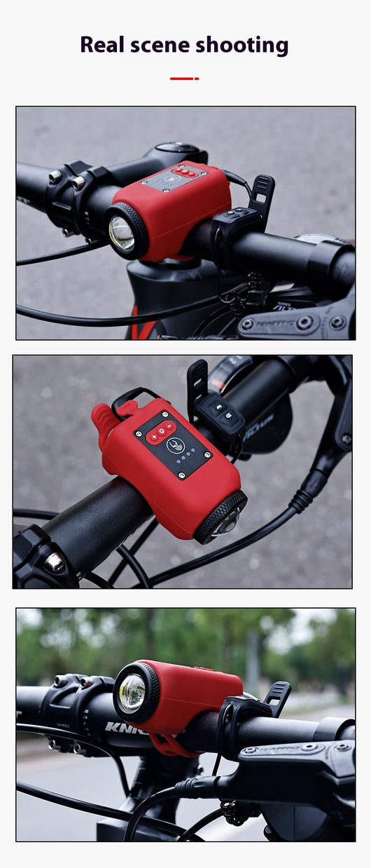 Luz Frontal con Claxon de Alta Potencia para Bicicleta - Recargable USB y Resistente al Agua - Image 9