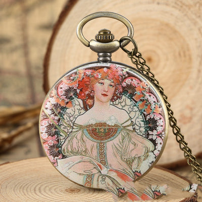 Reloj de Bolsillo Diosa del Arte - Pintura al Óleo - Image 10
