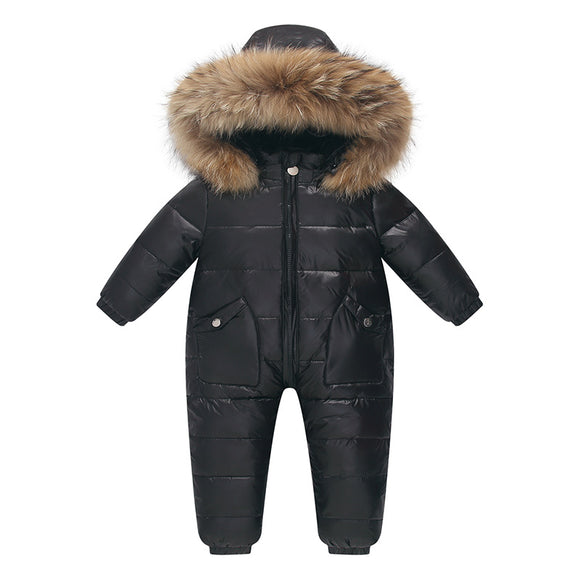 Conjunto Abrigado para Bebé: Body + Chaqueta Plumón Blanco