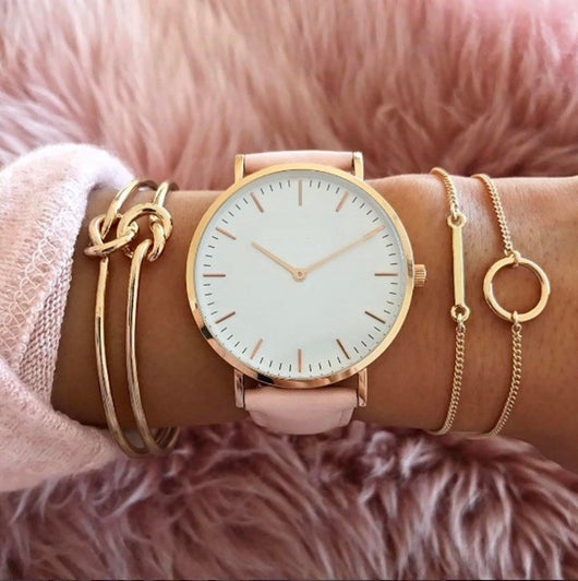 Reloj para Mujer de Correa Simple con Esfera Grande de Cuarzo - Image 11