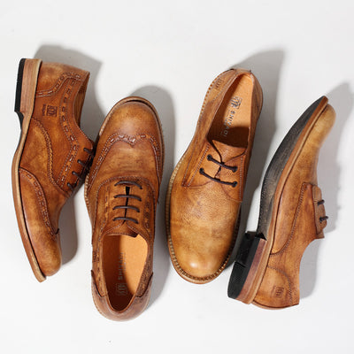 Zapatos de Cuero Retro Brogue para Hombre con Tallado Artesanal - Image 2