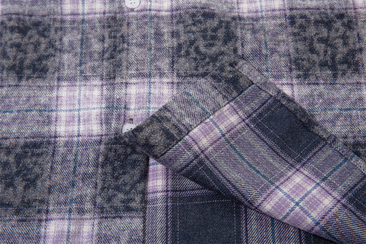 Camisa de Cuadros Manga Larga con Efecto Desgastado para Hombre - Image 18
