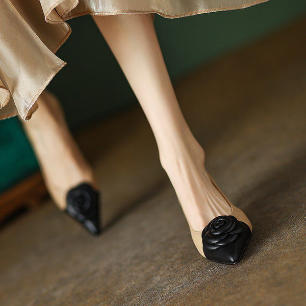 Zapatos de Tacón de Cuero Premium con Forro a Juego - Diseño Elegante y Sofisticado
