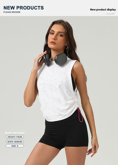 Blusa Deportiva Sin Mangas Jacquard para Mujer - Transpirable - Image 14