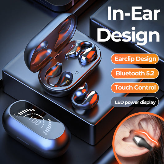 Auriculares de Conducción Ósea Bluetooth 5.2 HIFI - Deportivos con Cancelación de Ruido
