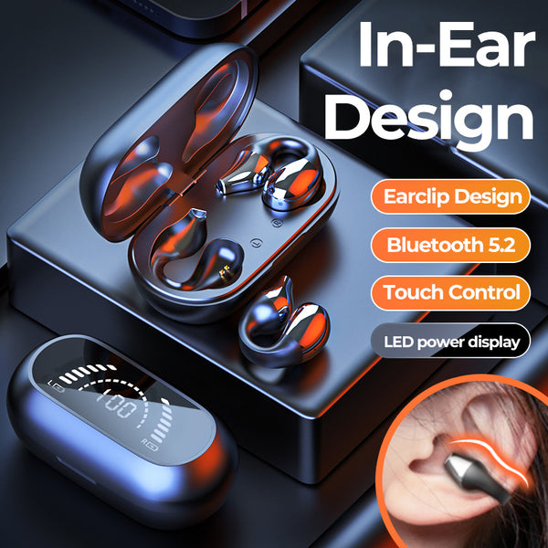 Auriculares de Conducción Ósea Bluetooth 5.2 HIFI - Deportivos con Cancelación de Ruido