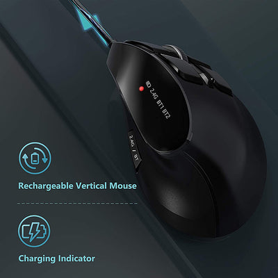 Ratón Óptico Bluetooth Dual Modo Recargable