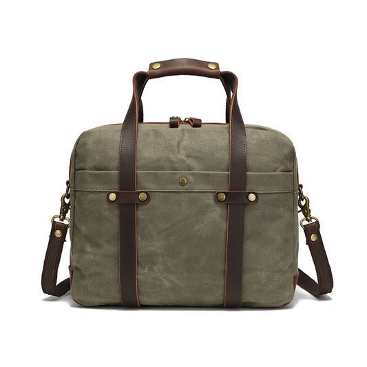 Maletín Vintage de Lona Encerada para Hombre - Image 2