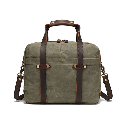Maletín Vintage de Lona Encerada para Hombre - Image 2