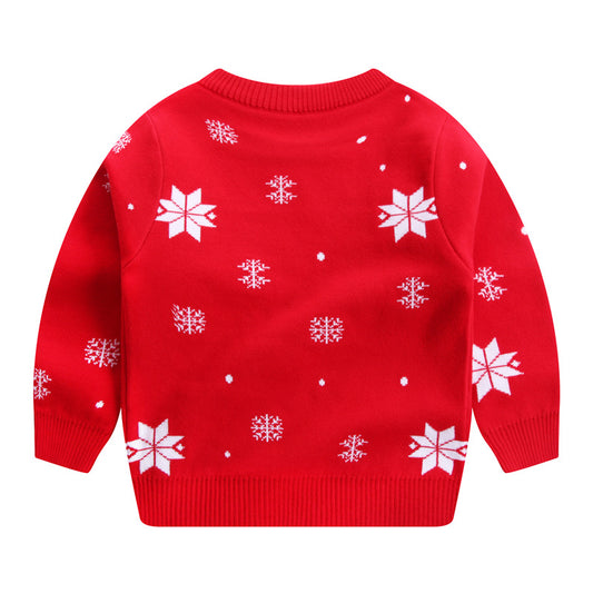 Suéter Navideño Tejido con Árbol de Navidad para Niños y Niñas - Image 2