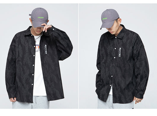 Camisa Manga Larga Estampado Luminoso Tide Brand - Jacket Versátil para Hombre - Image 14