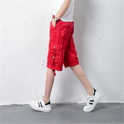 Pantalones Casuales Sueltos Capri Multicolor Talla Grande - Image 4