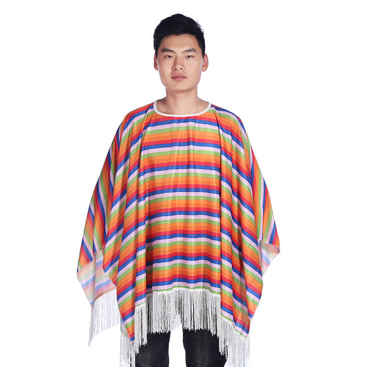 Capa Mexicana Disfraz Halloween - Poncho Fiesta Adulto e Infantil con Accesorios - Image 11