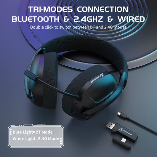 Auriculares Gaming Inalámbricos Bluetooth Multimodo con Micrófono - Image 11