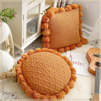 Funda de Cojín Tejido Verde Menta con Borlas - Almohada Decorativa Moderna para Sofá y Cama - Image 22