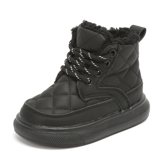 Botas de Invierno para Niñas - Estilo Británico con Lana de Cordero