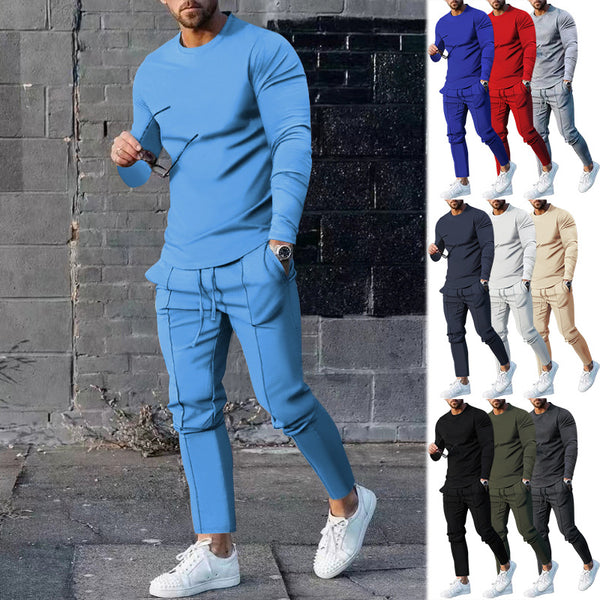 Conjunto Casual Hombre: Sudadera Slim Fit + Pantalón Jogger con Bolsillos